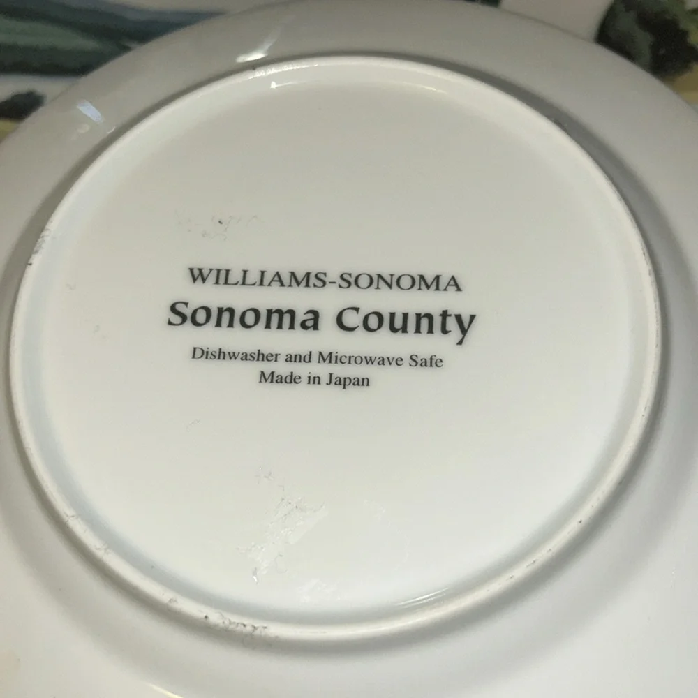 Williams Sonoma Scenic Landscape Plate Set - Sonoma County Landscapes